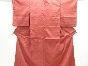 アンティーク　縞織り出し手織り紬着物